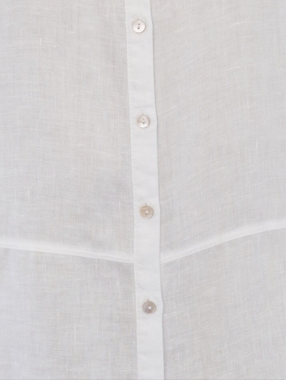Tahari White Linen Tunic Shirt Medium Roll Tab Sleeves Button Front M - Picture 7 of 7